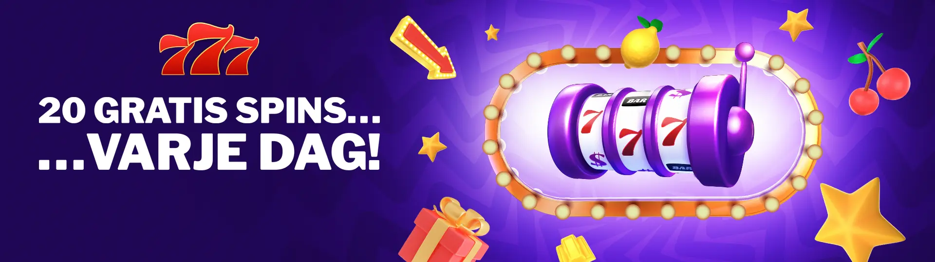 Få 20 free spins varje dag med veckans arbetsdagar!